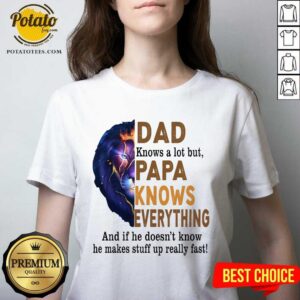 Alternative view of Lion Dad Knows A Lot But Papa Knows Everything Shirt