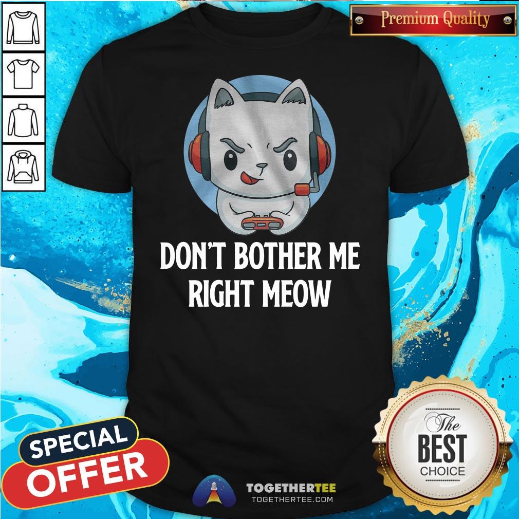 Cute Don’t Bother Me Righ Meow Shirt