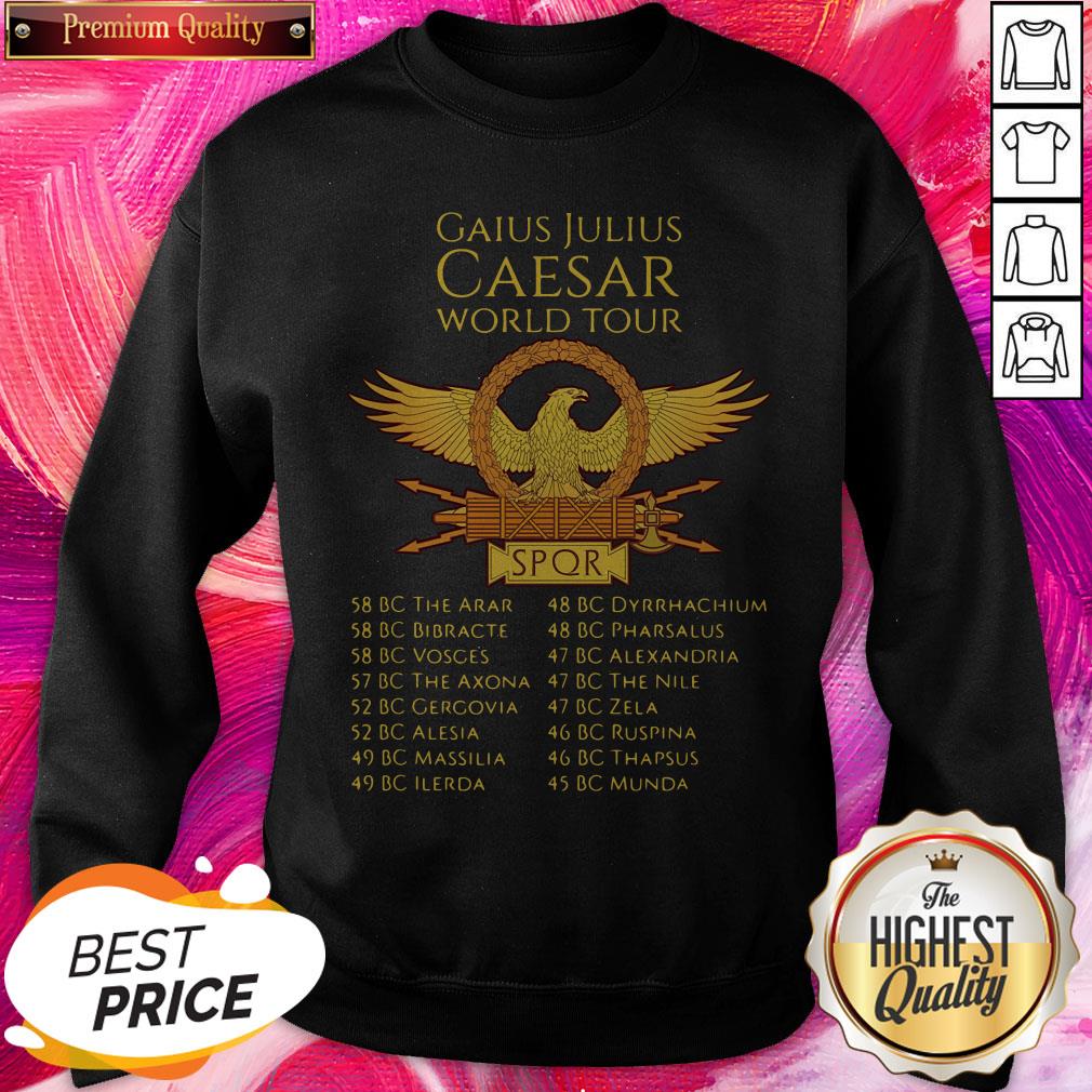 Important Gaius Julius Caesar World Tour SPQR Shirt - Image 4