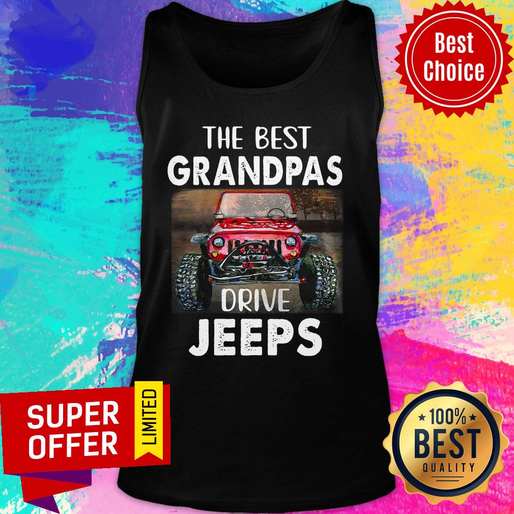 Nice The Best Grandpas Drive Jeeps Shirt - Image 3