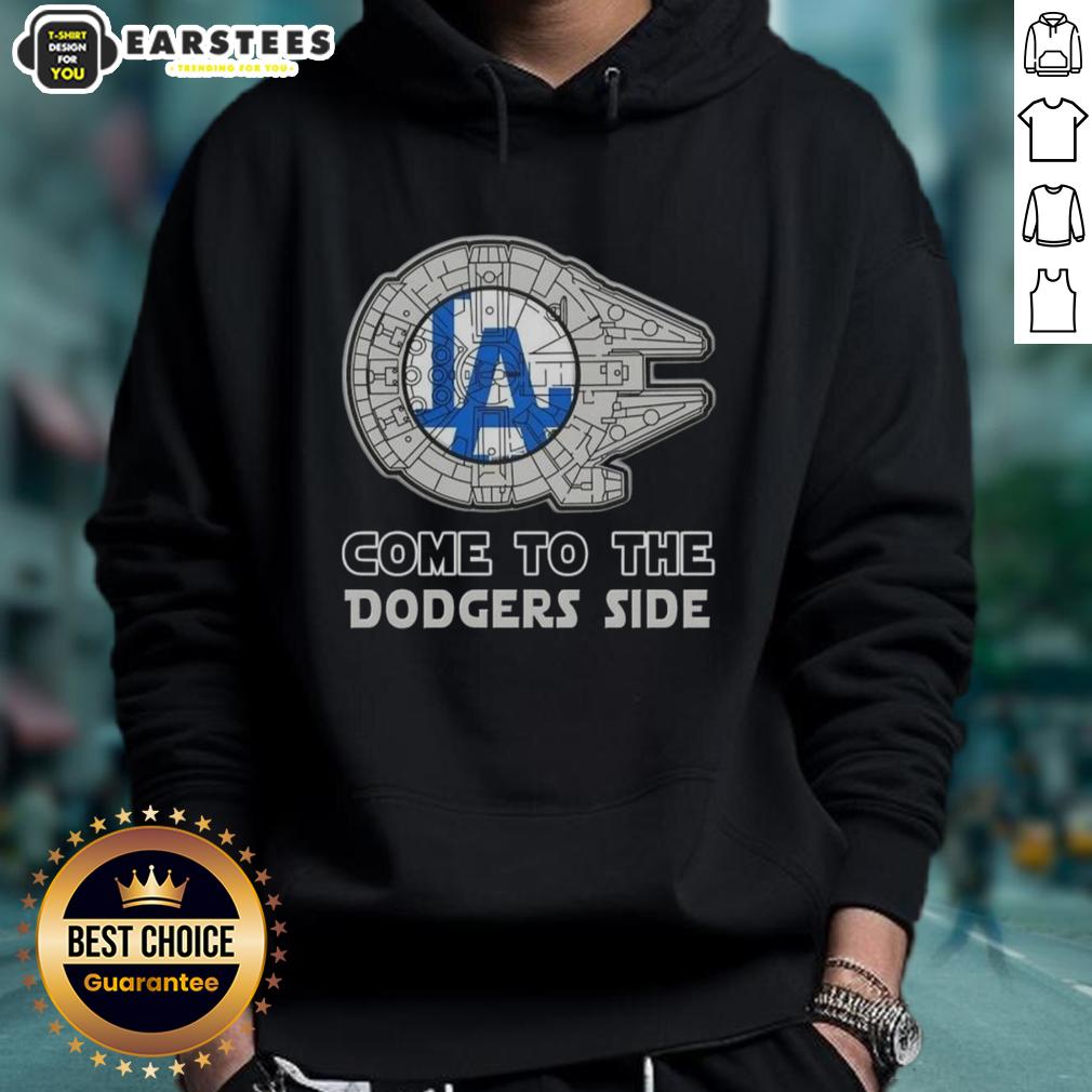 Good Star Wars Come To The Los Angeles Dodgers Side T-Shirt - Image 2