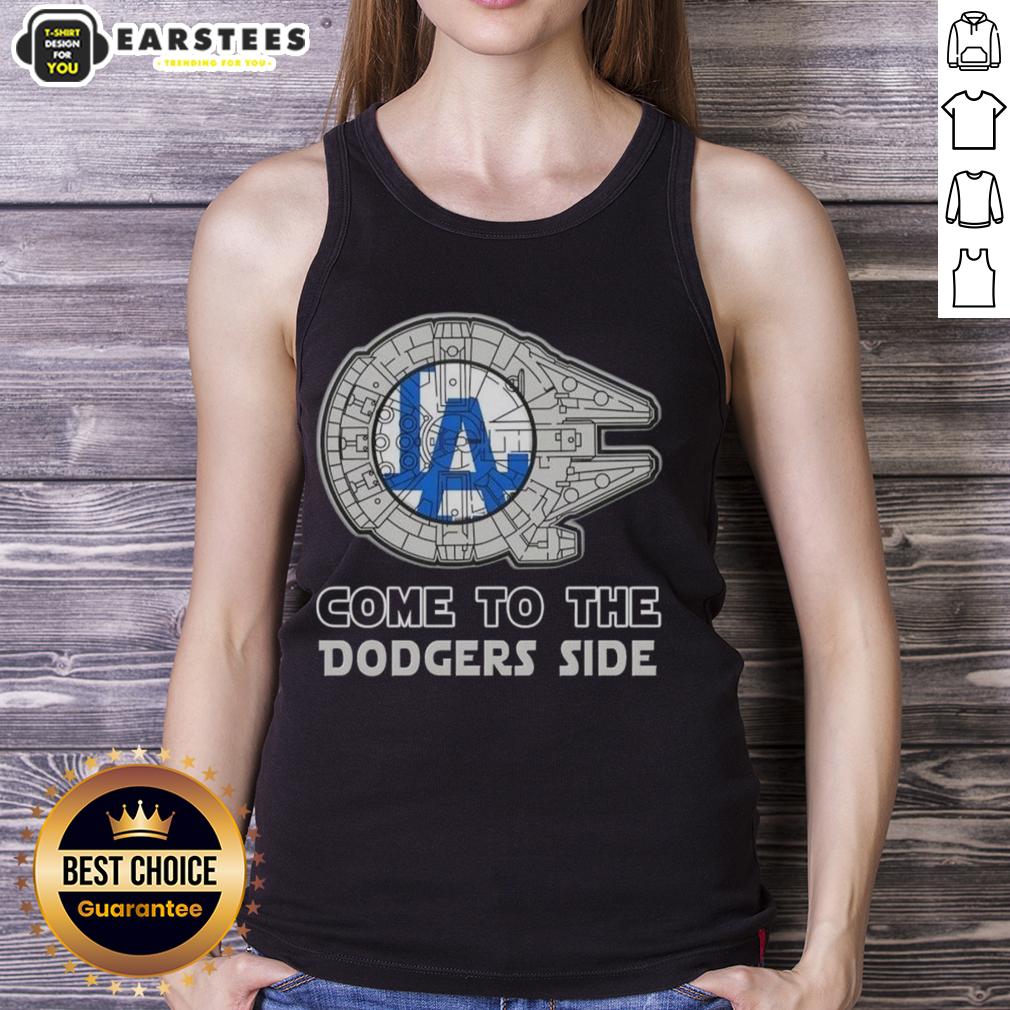 Good Star Wars Come To The Los Angeles Dodgers Side T-Shirt - Image 4