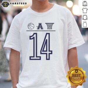 Awesome Aubrey Basketball Number 14 Ball A Basket Icon T-Shirt