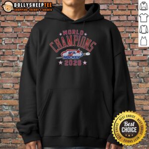 Alternative view of Official USA Hockey 2026 World Champions T-Shirt