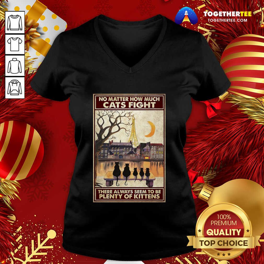 Nice Cats No Matter How Much Cats Fight There Always Seem To Be Plenty Of Kittens Poster Shirt - Image 2