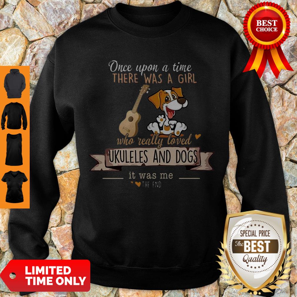 Pretty Once Upon A Time There Was A Girl Who Really Loved Ukuleles And Dogs Shirt - Image 2