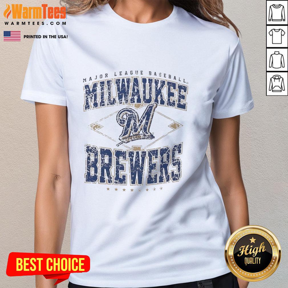 Awesome Milwaukee Brewers Major League Baseball Cooperstown Diamond T-Shirt - Image 3