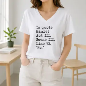 Alternative view of Premium To Quote Hamlet Act III Scene III Line 92 No Shirt
