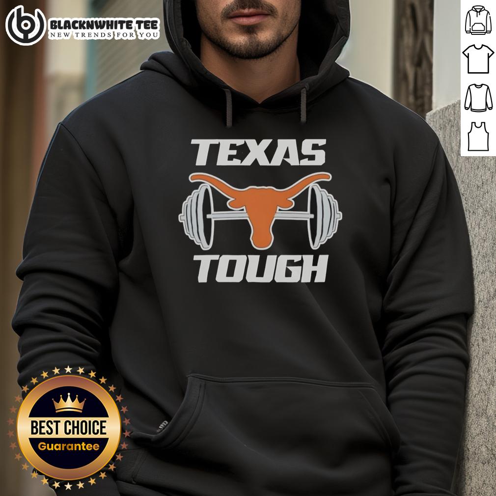 Original Texas Longhorns And Barbell Tough Relentlessly Detailed T-Shirt - Image 2