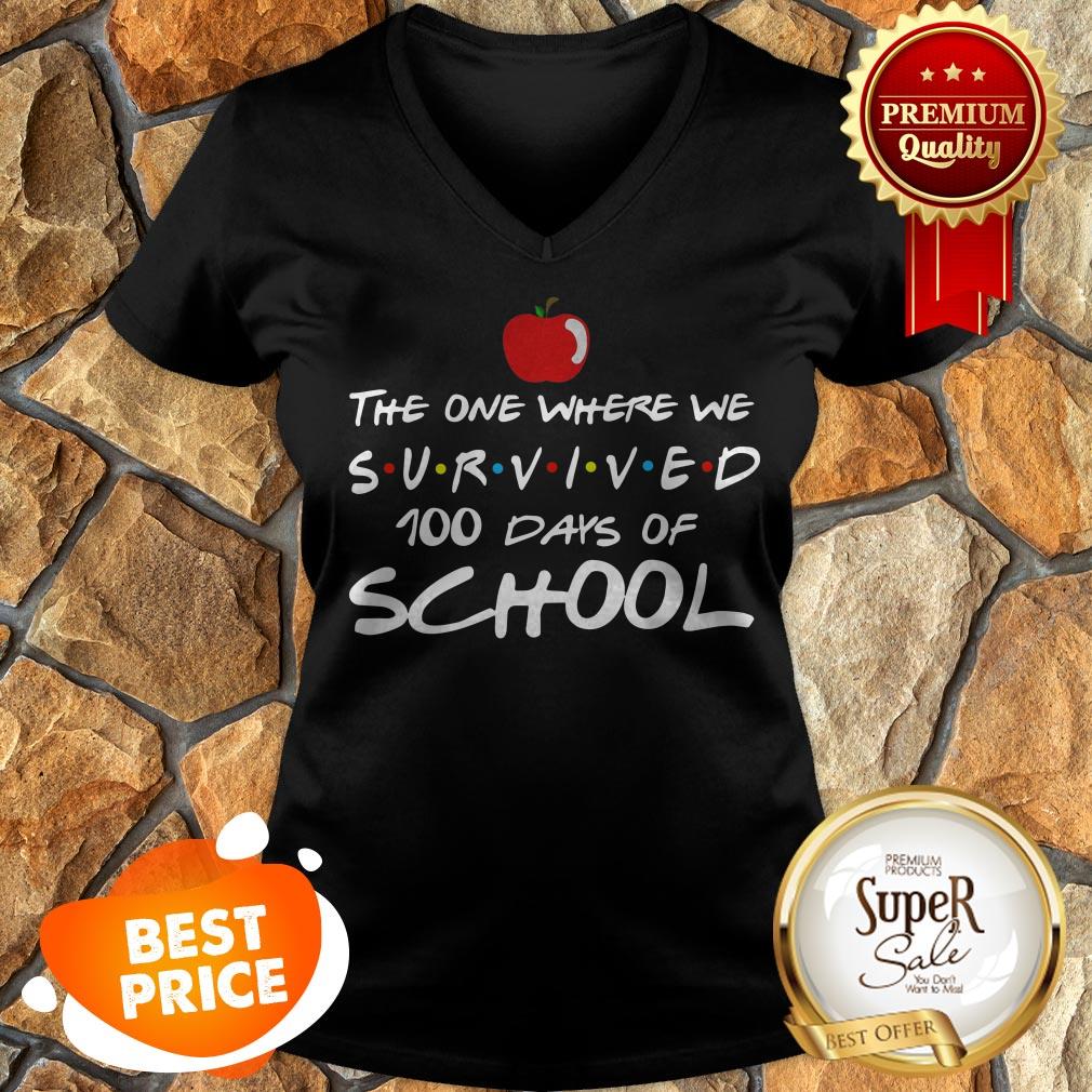 The One Where We Survived 100 Days Of School Friends Shirt - Image 2