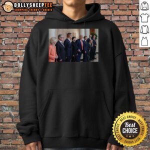 Alternative view of Original Trump Zelenskyy And European Leaders Meeting T-Shirt