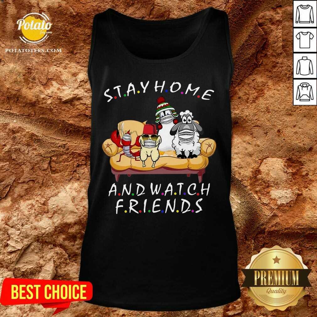 Pretty Pets Stay Home And Watch Friends Cartoon COVID-19 Shirt - Image 3