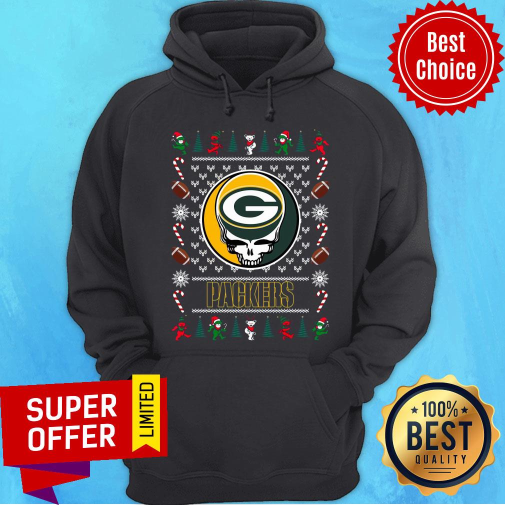 Top Green Bay Packers Grateful Dead Ugly Christmas Shirt - Image 5