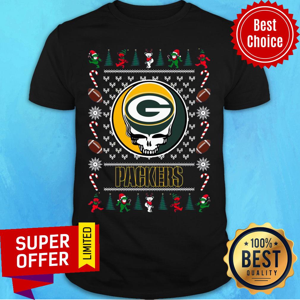 Top Green Bay Packers Grateful Dead Ugly Christmas Shirt