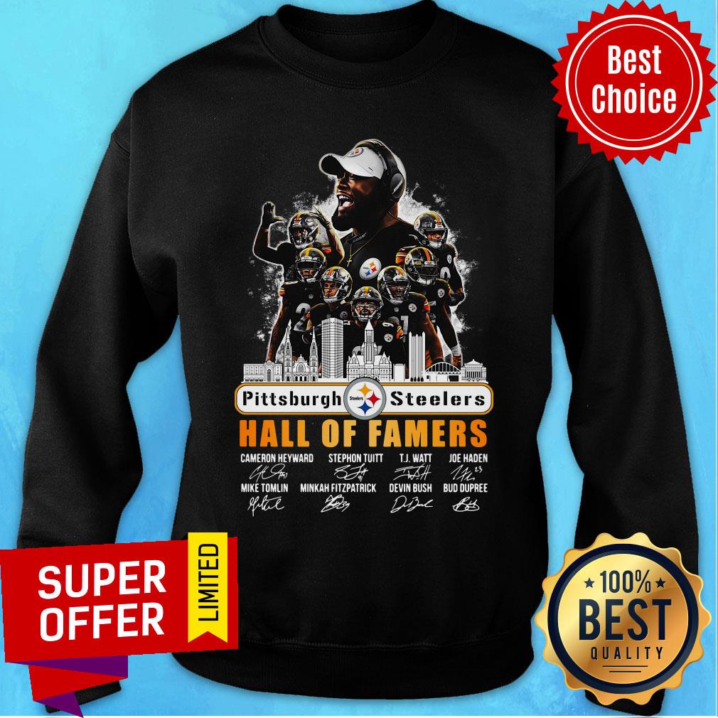 Top Pittsburgh Steelers Hall Of Famers Signatures Shirt - Image 5