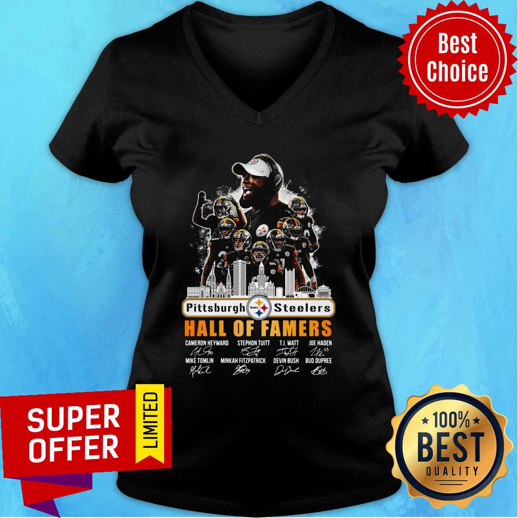 Top Pittsburgh Steelers Hall Of Famers Signatures Shirt - Image 3