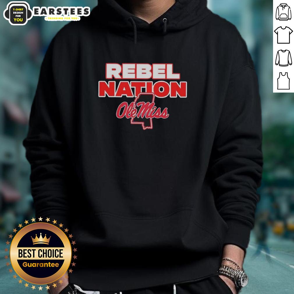 Awesome Ole Miss Rebel Nations Mississippi Outline T-Shirt - Image 2