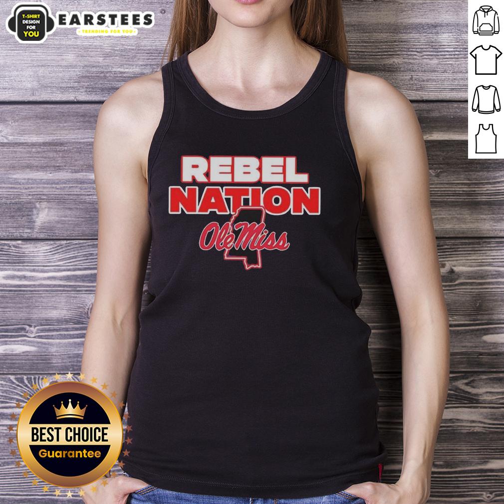 Awesome Ole Miss Rebel Nations Mississippi Outline T-Shirt - Image 4