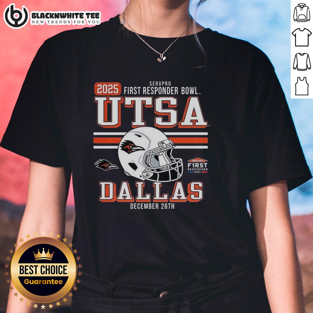 Nice UTSA Roadrunners 2025 First Responder Bowl Bound T-Shirt - Image 3