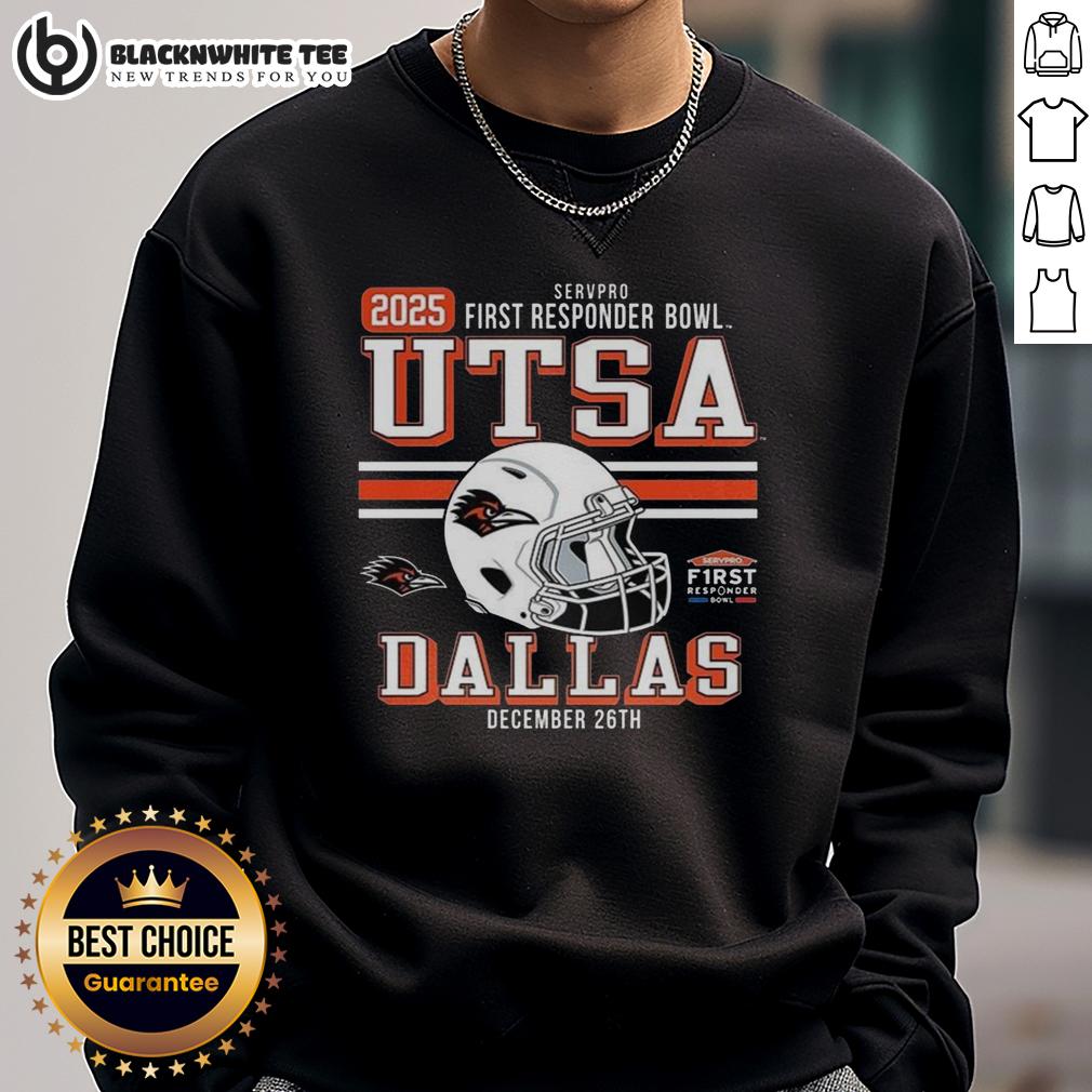 Nice UTSA Roadrunners 2025 First Responder Bowl Bound T-Shirt - Image 5