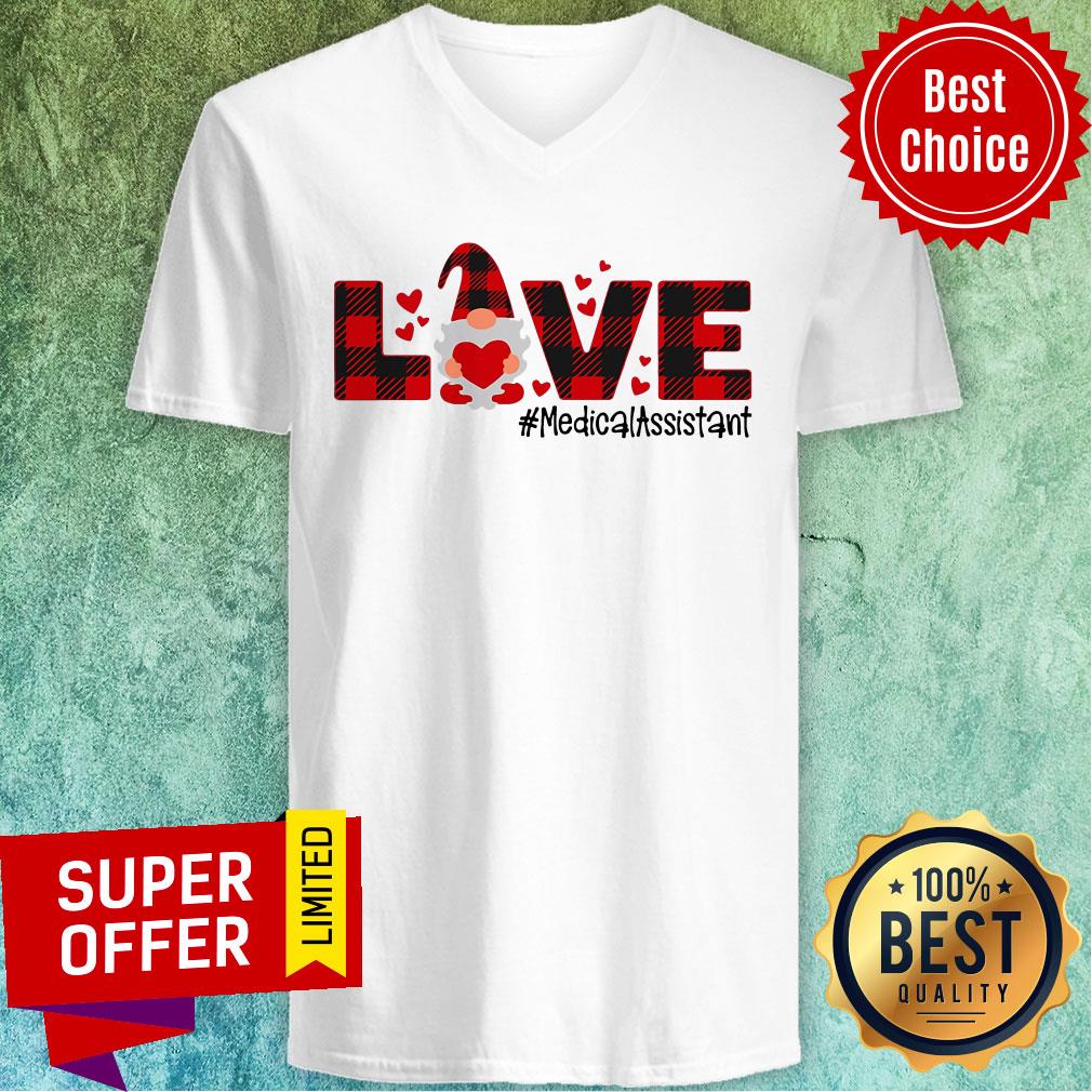Gnome Love Valentine Medical Assistant Shirt - Image 3