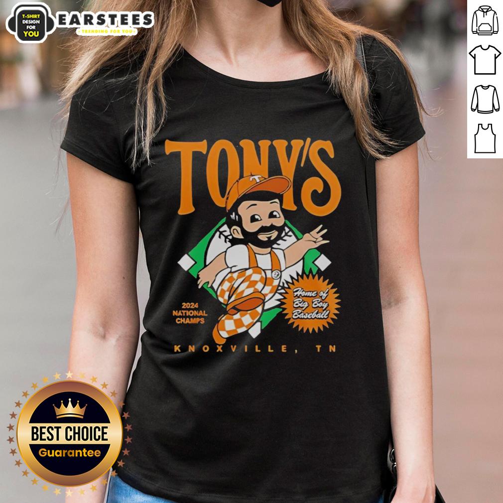 Awesome Tony's Tennessee Volunteers 2026 National Champions Home Of Big Boy Baseball T-Shirt - Image 2