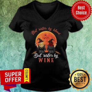 Alternative view of Not Sister By Blood But Sister By Wine Witch Sunset Shirt