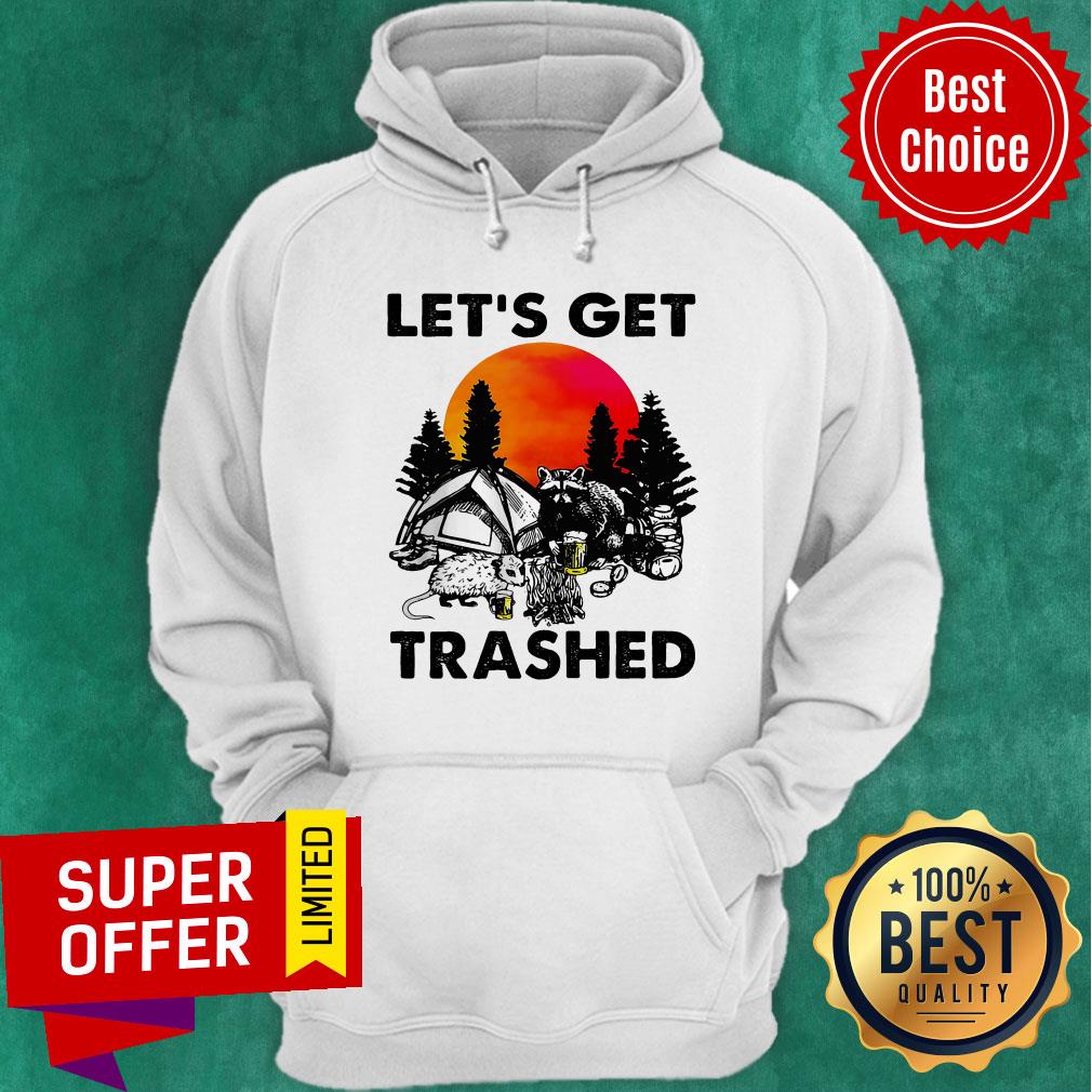 Raccoon Let’s Get Trashed Sunset Shirt - Image 5