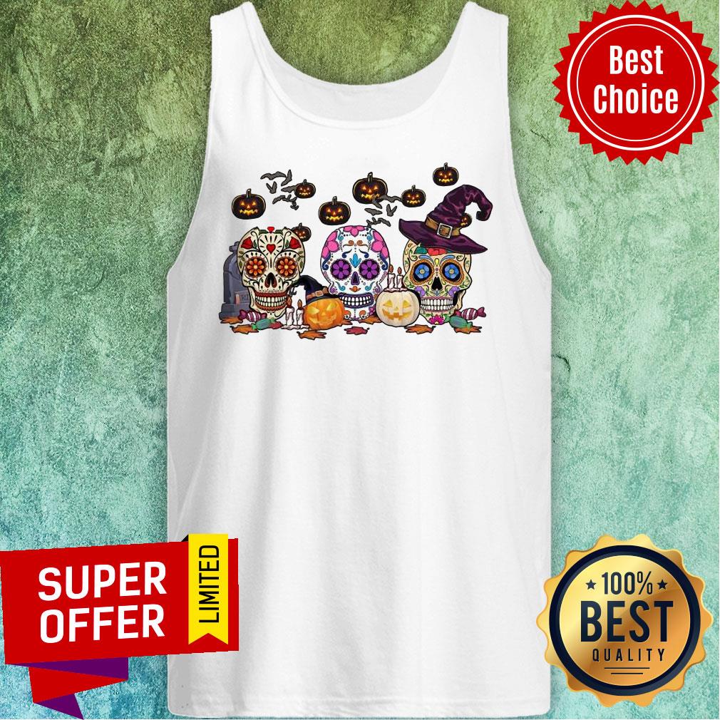 Skull Witch Pumkin Halloween Shirt - Image 4
