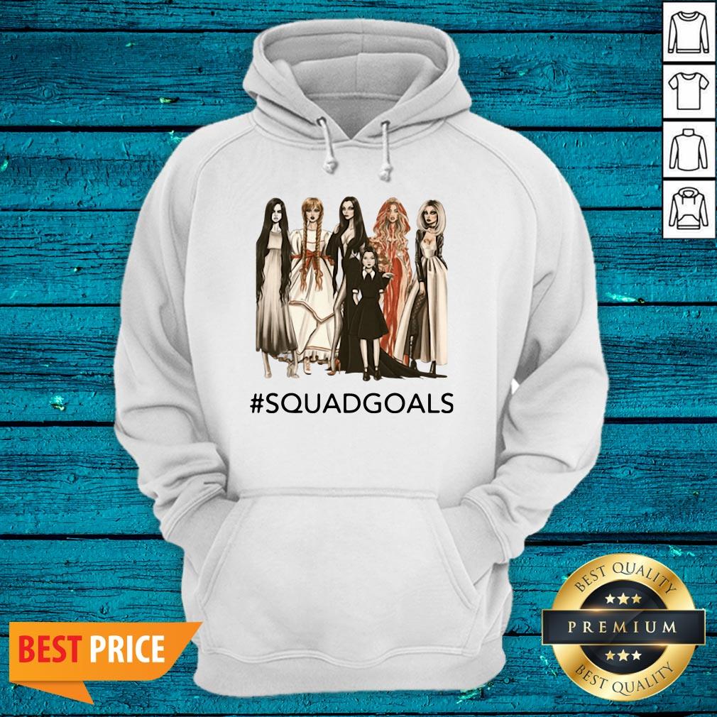 Squad Goals Samara, Annabelle Morticia Halloween Shirt - Image 2