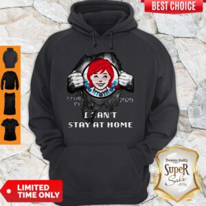 Alternative view of Official Wendy’s Inside Me Covid 19 2020 I Can't Stay At Home Shirt