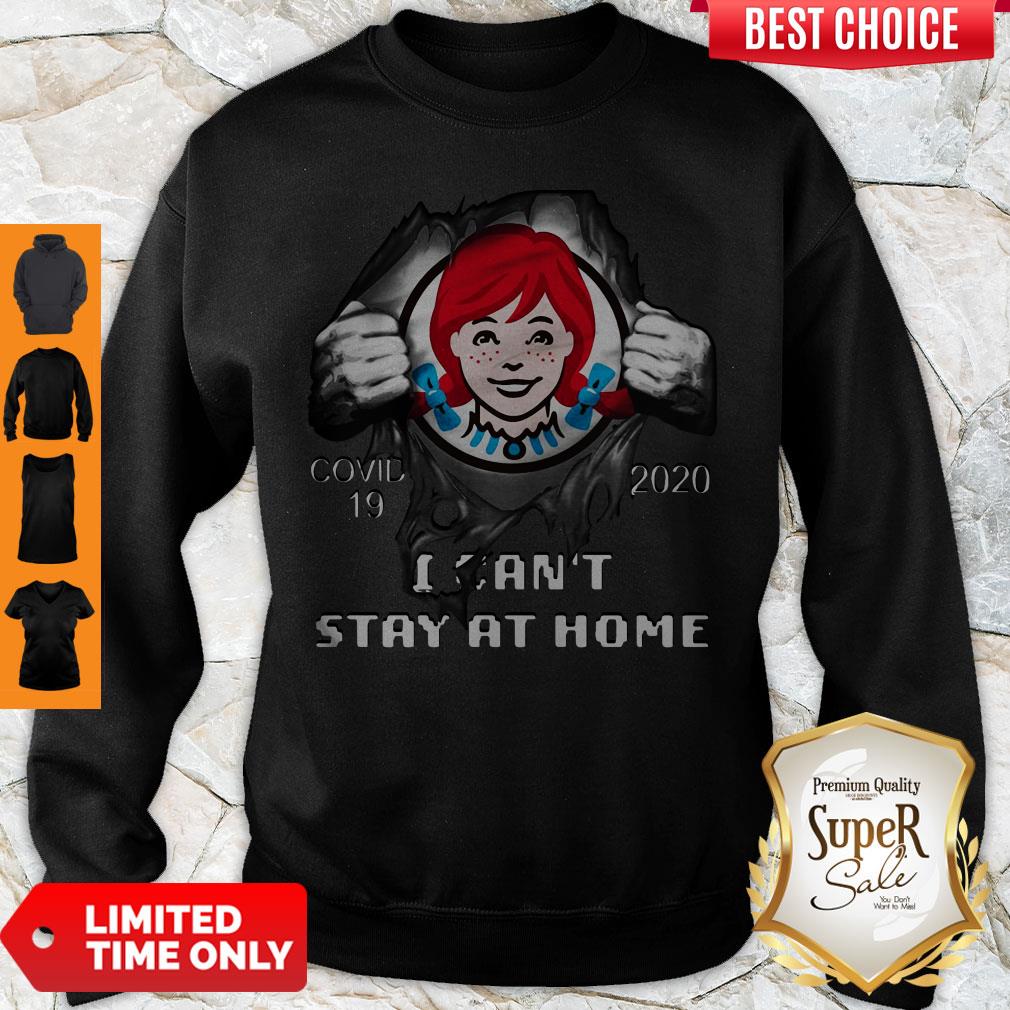 Official Wendy’s Inside Me Covid 19 2020 I Can't Stay At Home Shirt - Image 5