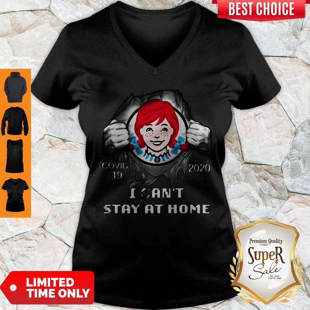 Official Wendy’s Inside Me Covid 19 2020 I Can't Stay At Home Shirt - Image 3