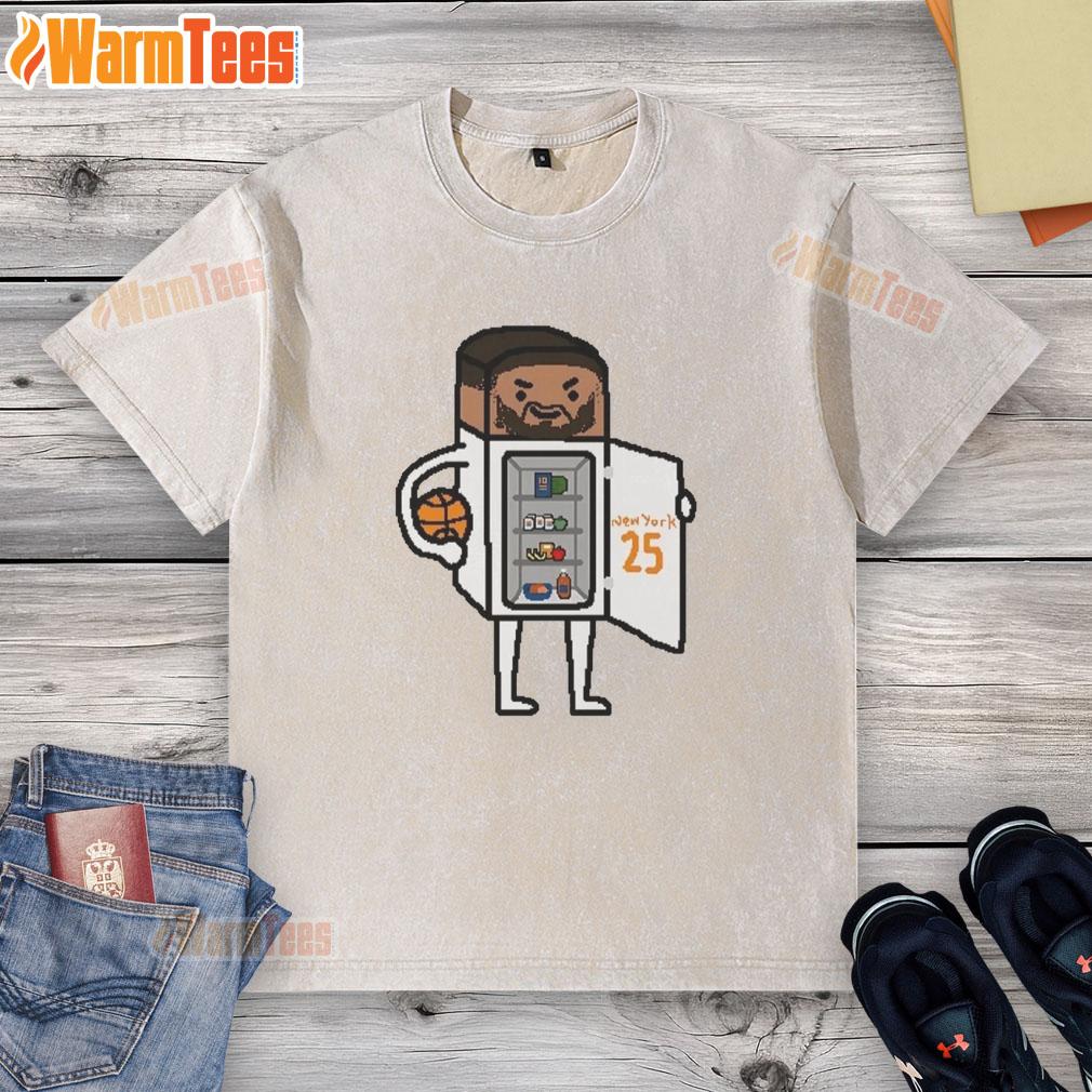 Premium Mikal Bridges New York Knicks Too Cold Nba Paint T-Shirt - Image 6
