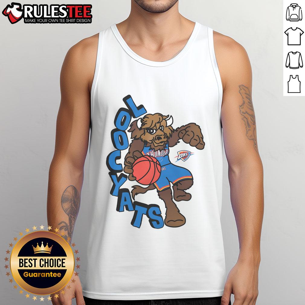 Awesome Oklahoma City Thunder Stadium Essentials NBA X Staycool Mascot T-Shirt - Image 4
