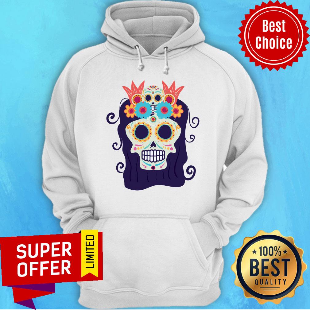 Sugar Skull Woman Day Of The Dead Muertos Shirt - Image 2