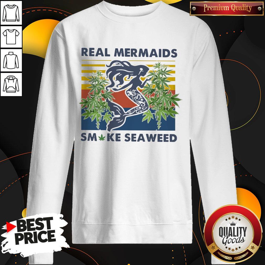 Real Mermaids Smoke Seaweed Vintage Shirt - Image 5