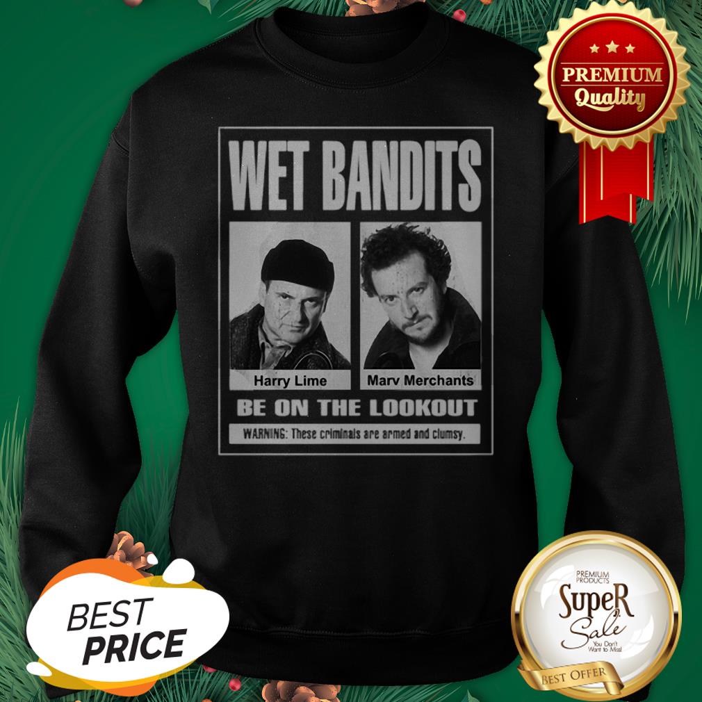 Wet Bandits Harry Lime Marv Merchants Be On The Lookout Warning Shirt - Image 4