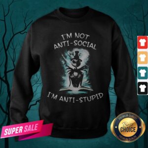 Alternative view of Halloween Jack Skellington I'm Not Anti Social I'm Anti Stupid Shirt