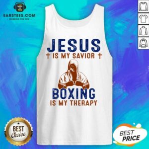 Alternative view of Happy Jesus Savior Boxing Therapy Great Shirt