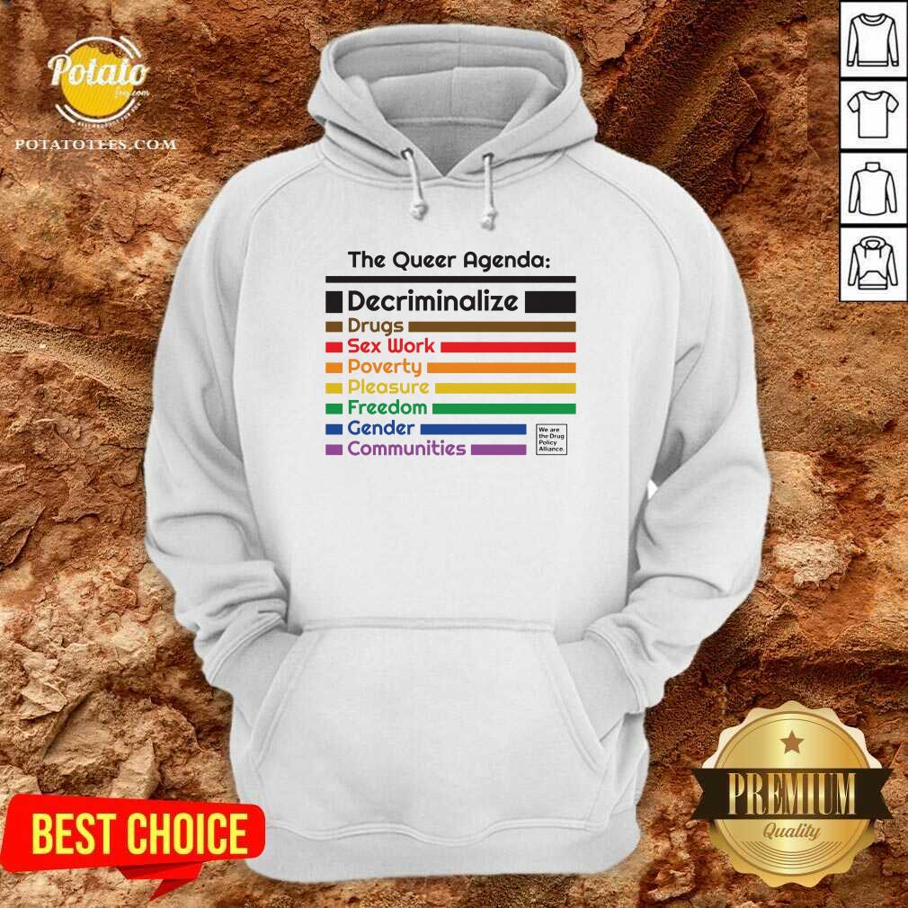 The Queer Agenda Decriminalize Drugs Sex Work Shirt - Image 2