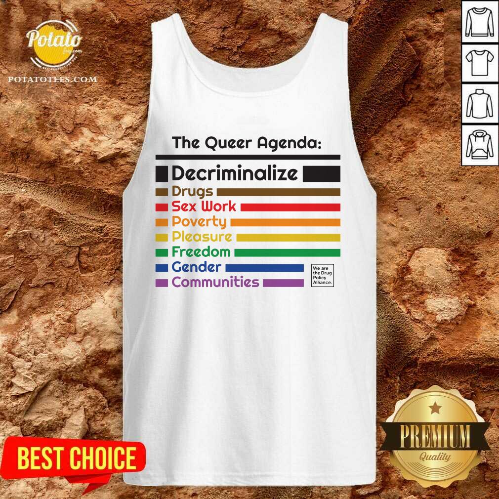 The Queer Agenda Decriminalize Drugs Sex Work Shirt - Image 4