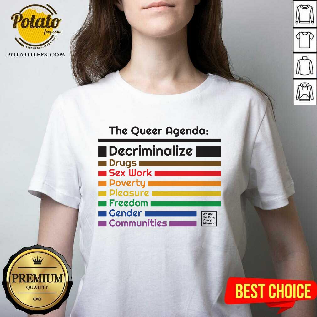 The Queer Agenda Decriminalize Drugs Sex Work Shirt - Image 3