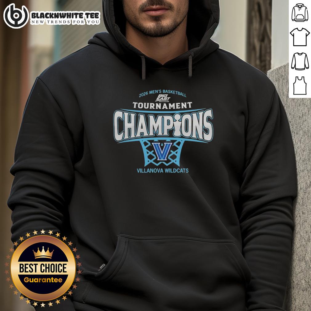 Original Villanova Wildcats Mens Basketball 2026 Big East Conference Tournament Champions T-Shirt - Image 2