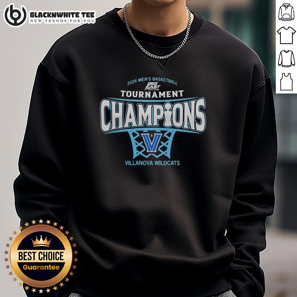 Original Villanova Wildcats Mens Basketball 2026 Big East Conference Tournament Champions T-Shirt - Image 5