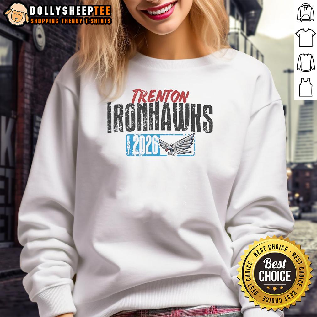 Top Trenton Ironhawks Est 2026 Logo T-Shirt - Image 5
