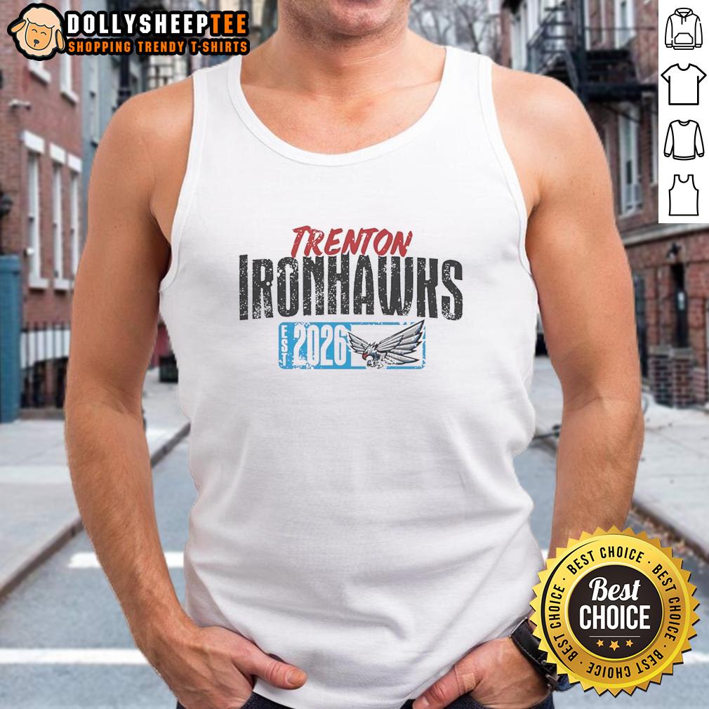 Top Trenton Ironhawks Est 2026 Logo T-Shirt - Image 4