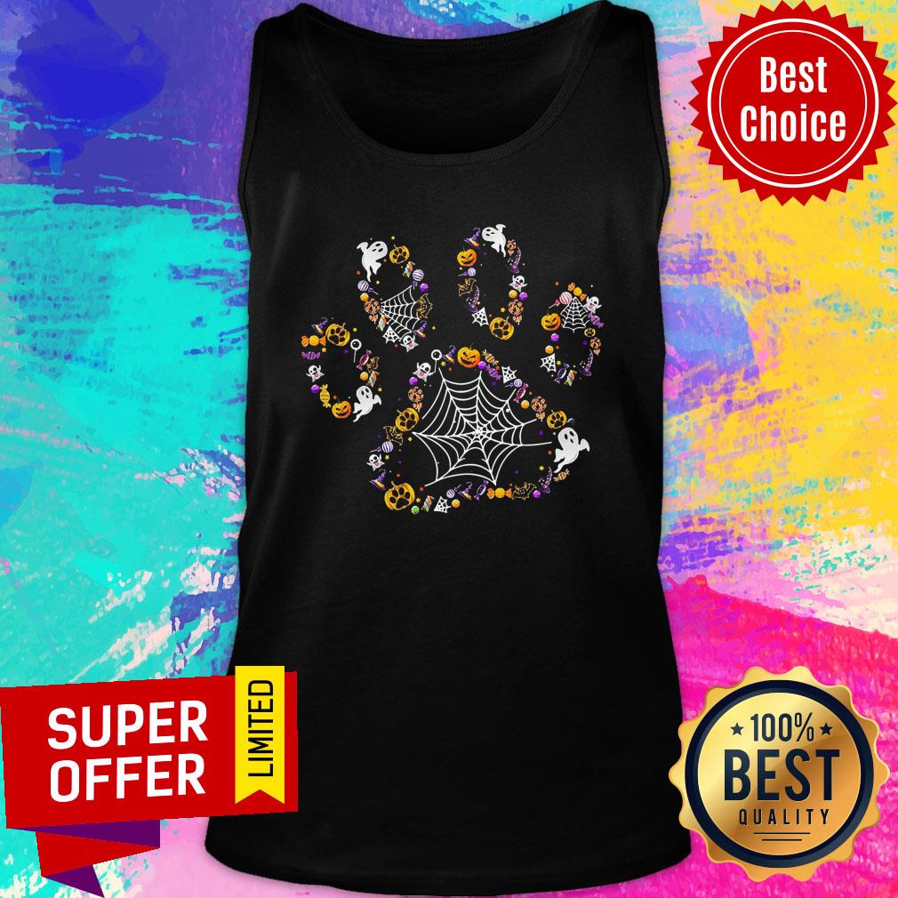 Dog Paw Happy Halloween Shirt - Image 4