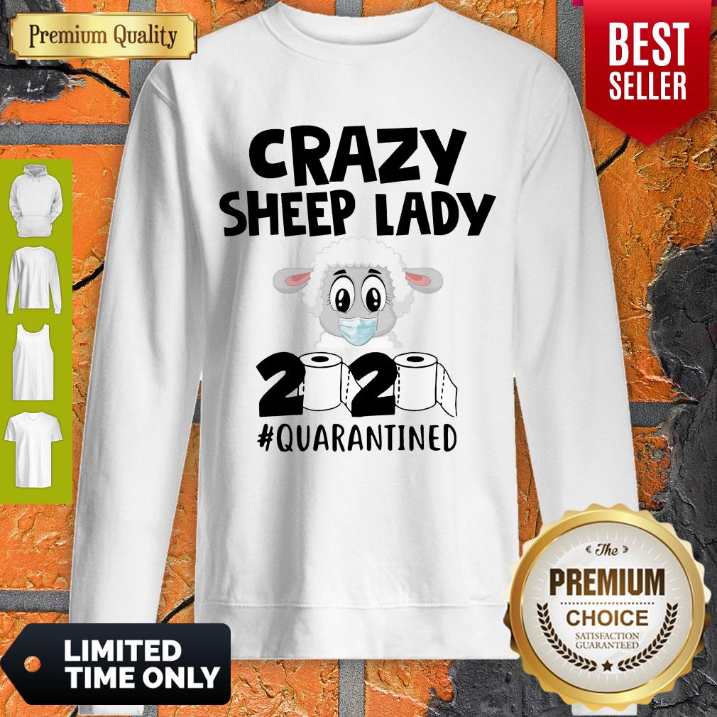 Awesome Crazy Sheep Lady 2020 Quarantined Shirt - Image 3
