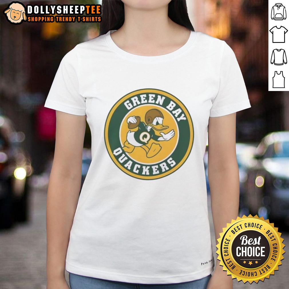 Nice Disney Green Bay Quackers Pro Football Spoof T-Shirt - Image 3
